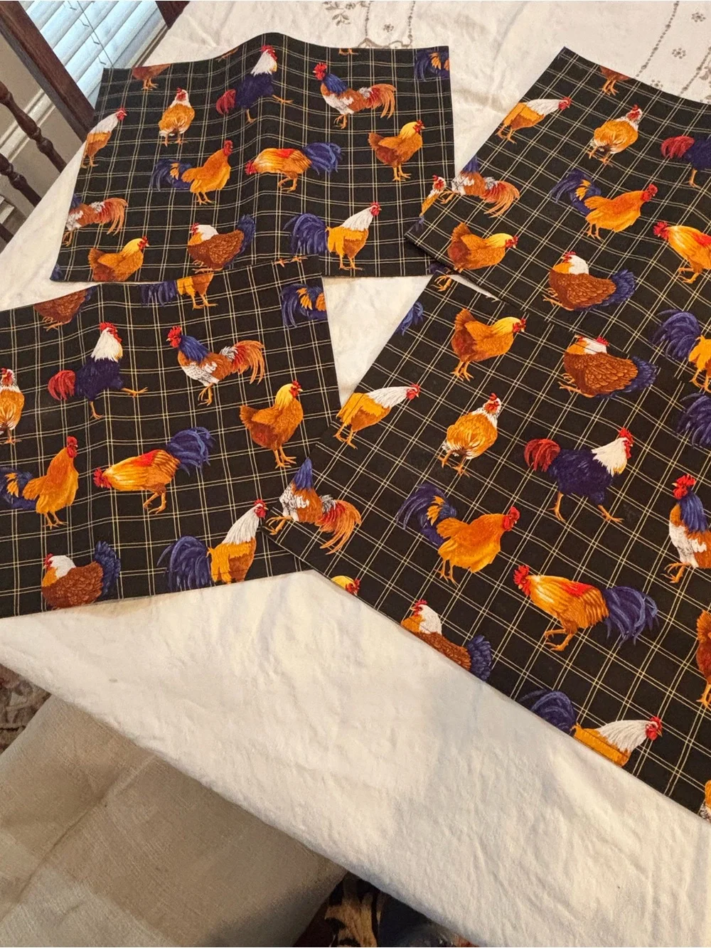 Set of 4 Rooster Placemats